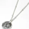 Love Lunamei Ethereal Sterling Silver Plate EOL Circle Pendant Necklace