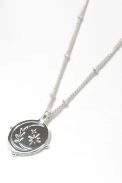Love Lunamei Ethereal Sterling Silver Plate EOL Circle Pendant Necklace