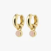 Pilgrim Evah Rosa Hoop Recycled Gold Plated Earrings