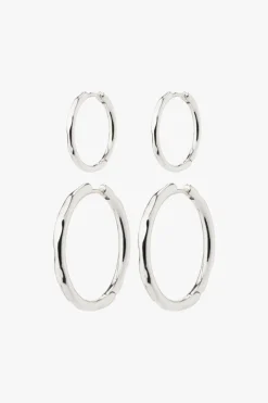 Pilgrim Eve Hoop 2-in-1 Set EOL Silver-Plated Earrings