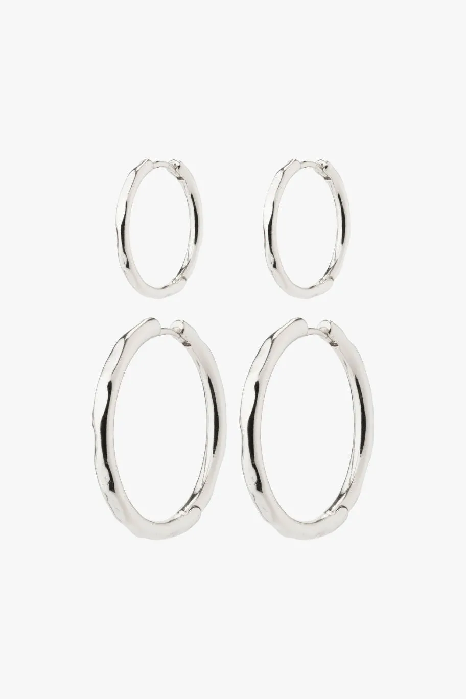 Pilgrim Eve Hoop 2-in-1 Set EOL Silver-Plated Earrings
