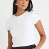 Love Lulu Ever White Longer Baby Rib Tee