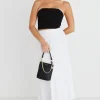 Stories be Told Facade Black Crepe Bustier Top