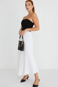 Stories be Told Facade Black Crepe Bustier Top