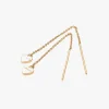 Stolen Girlfriends Club Falling Stolen Heart Thread Earrings 18ct Gold Plated