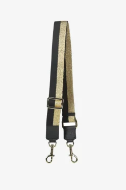 Saben Feature Gold + Black Herringbone Wide Strap
