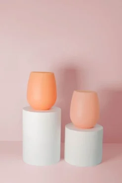 Porter Green Fegg Peach Silicone 2 Pack Foldable Tumbler