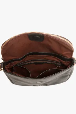 Saben FiFi Black Fold Over Leather Shoulder Bag