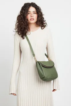 Saben FiFi Cactus Leather Shoulder Bag