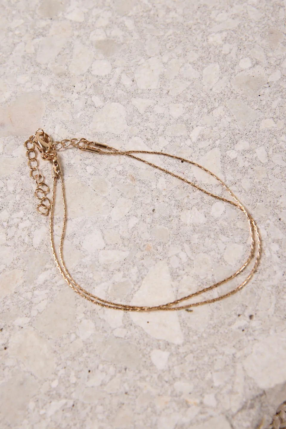 Humble + Heart Fine Double Chain Gold Bracelet