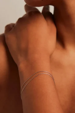 Humble + Heart Fine Double EOL Chain Rhodium Bracelet