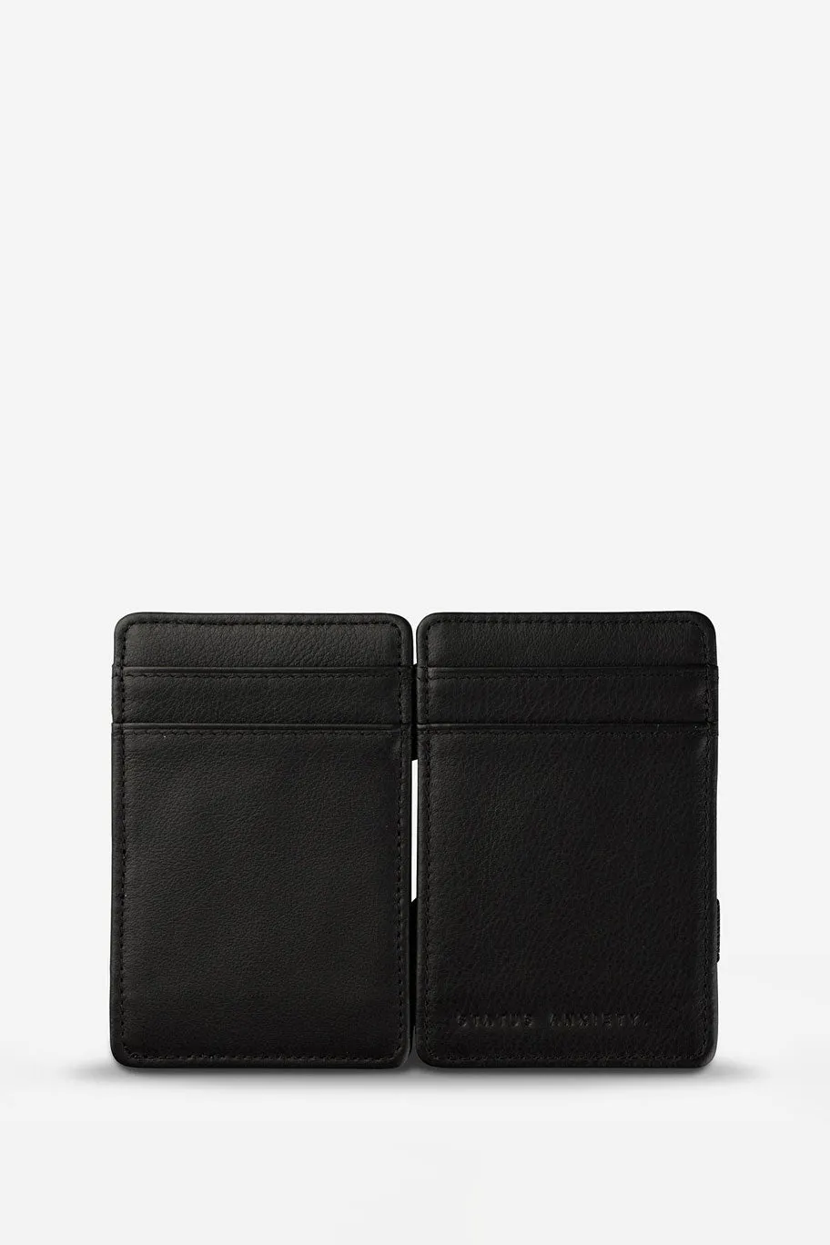 Status Anxiety Flip Two Sided Black Wallet Cardholder