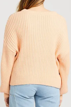 Thing Thing Flo Peach Wool Blend Cardigan