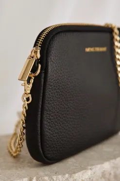 Among the Brave Florence Black Leather Single Pouch Bag