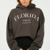 Jorge Florida Washed Black Logo Hoodie