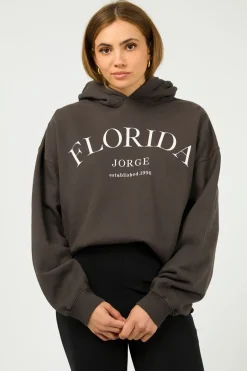 Jorge Florida Washed Black Logo Hoodie