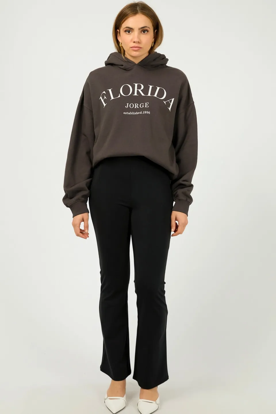 Jorge Florida Washed Black Logo Hoodie