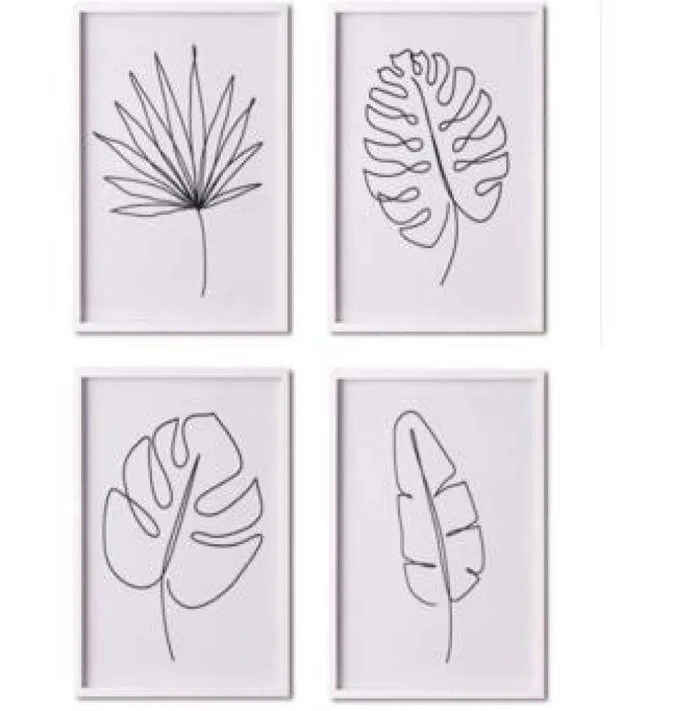 Robert Mark Foliage Lines Print Artwork 52x40cm each
