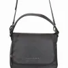 Federation For Keeps Black Crossbody Bag with Zipped Flat Gunmetal Hardware