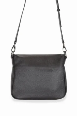 Federation For Keeps Black Crossbody Bag with Zipped Flat Gunmetal Hardware