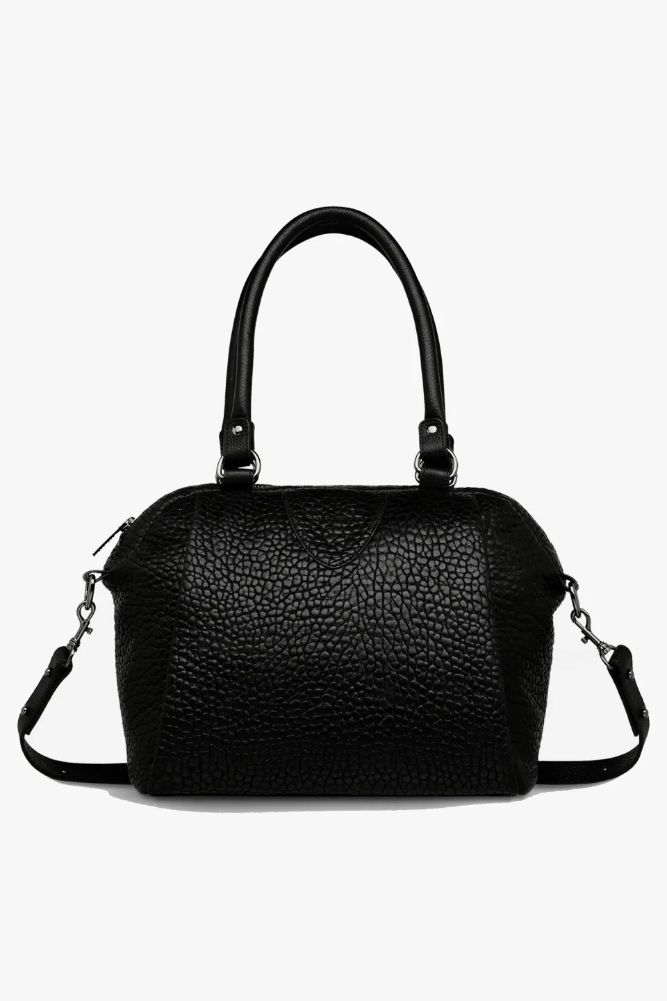 Status Anxiety Force of Being Black Bubble Leather Handbag