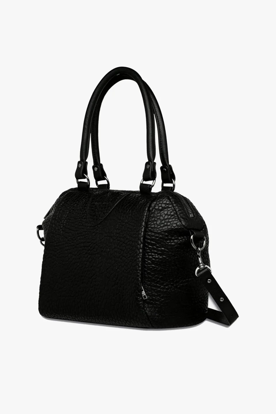 Status Anxiety Force of Being Black Bubble Leather Handbag