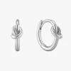 Ania Haie Forget Me Knot Huggie Hoop Silver 12mm EOL Earrings
