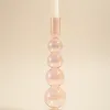 Willow u0026 Mae Four Bubble Pearl Pink 25cm Glass Taper Candle Holder