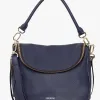 Saben Frankie Fold Over Midnight Blue Shoulder Bag