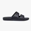 Freedom Moses Freedom Black Double Strap Flexible Slide