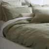 Home Lab 100% French Flax Linen Duvet Cover Set - Sage - King