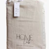 Home Lab 100% French Linen Duvet Cover Set Super King Natural Oatmeal