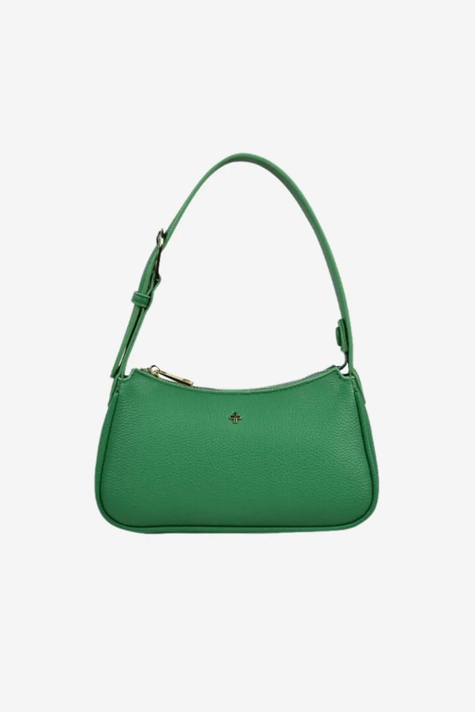 Peta + Jain Gabi Green Vegan Leather Gold Hardware Shoulder Bag