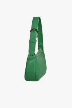 Peta + Jain Gabi Green Vegan Leather Gold Hardware Shoulder Bag
