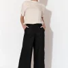 Adorne Gabriella Black Lined Linen Pant