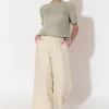 Adorne Gabriella Cream Lined Linen Pant
