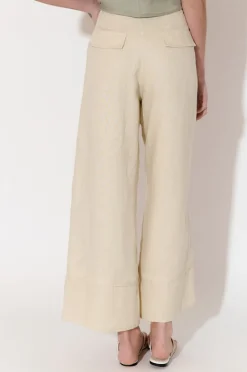 Adorne Gabriella Cream Lined Linen Pant
