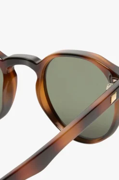 Le Specs Galavant Tort Round Green Mono Lens Sunglasses