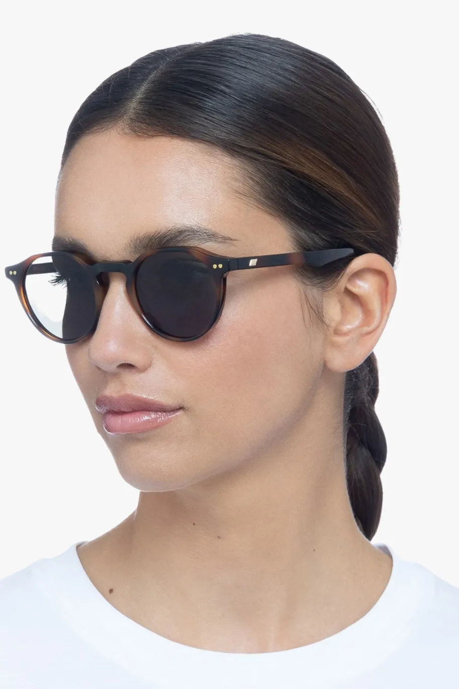 Le Specs Galavant Tort Round Green Mono Lens Sunglasses