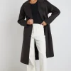 By Rosa. Geneva Chocolate Marle Wool Belted Coat