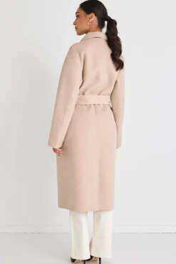 By Rosa. Geneva Oat Wool Blend Belted Coat