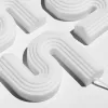Nani + Co Geometric Wave Decorative White Unscented Candle