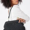 Saben Ginny Black Braid Shoulder Bag