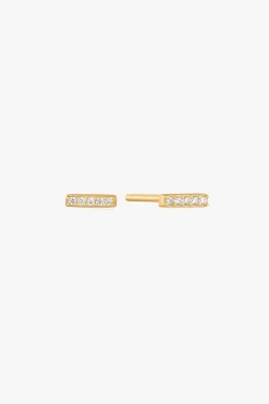 Ania Haie Glam Rock Gold Bar Stud EOL Earrings