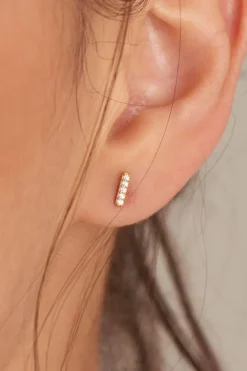 Ania Haie Glam Rock Gold Bar Stud EOL Earrings