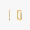 Ania Haie Glam Rock Gold Oval Hoop Earrings