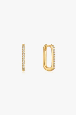 Ania Haie Glam Rock Gold Oval Hoop Earrings