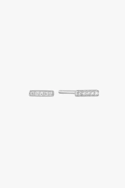 Ania Haie Glam Rock Silver Bar Stud EOL Earrings