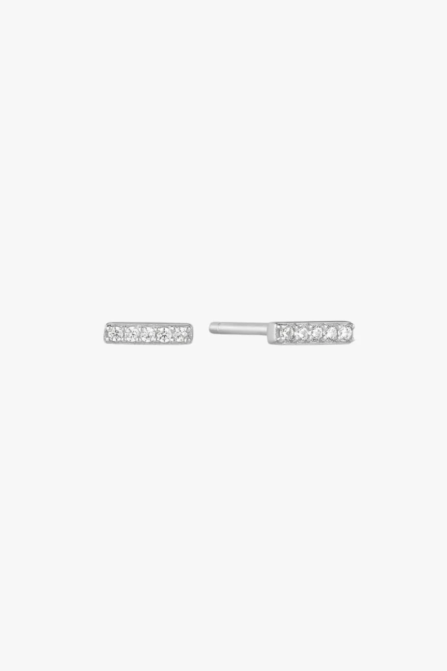Ania Haie Glam Rock Silver Bar Stud EOL Earrings