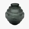 Le Forge Glass Smoke Tiered Small Width 15 x Depth 15 x Height 18 cm Vase